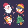 Flat Christmas Elements Collection – Holiday Vector Graphics Kit